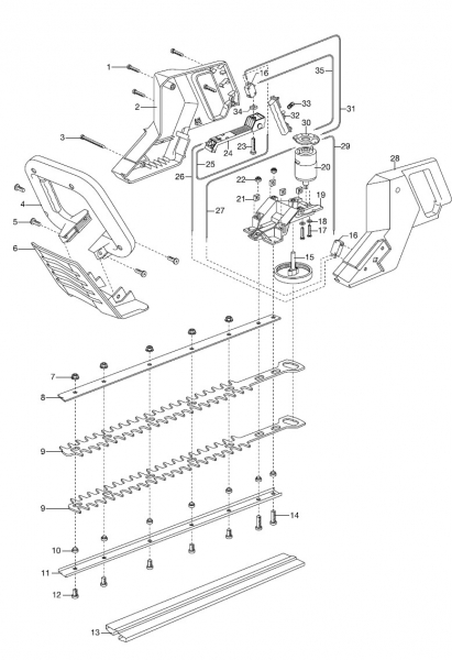 Ersatzteile GARDENA V12 Heckenschere HS 36 2185/2260