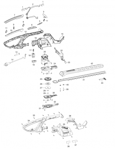Ersatzteile GARDENA Elektro Heckenschere ErgoCut 48 8875