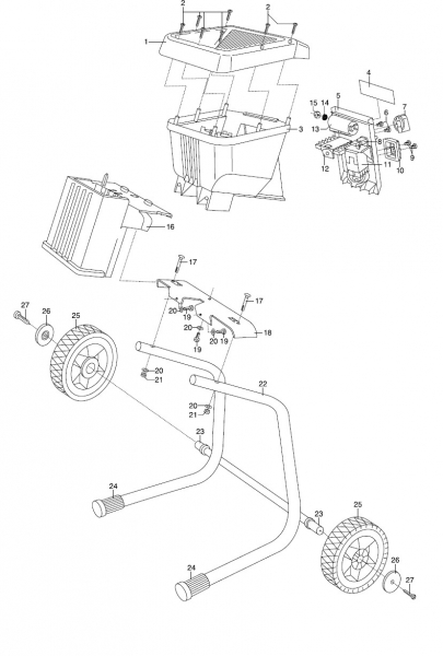 Ersatzteile GARDENA Leise-Powerhäcksler S 2300 SP 3982 3983