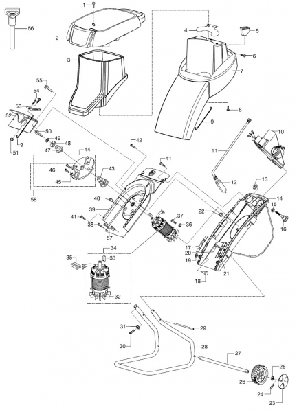 Ersatzteile GARDENA Häcksler GH 2000 3984/3985 GH 2300 3984