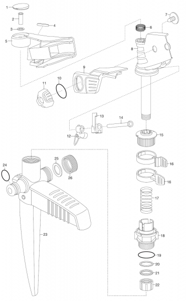 Ersatzteile GARDENA Comfort Impuls-,Kreis-und Sektorenregner 8141
