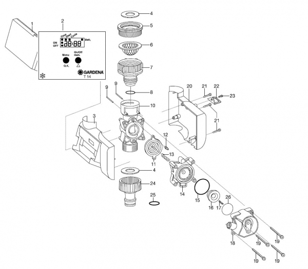 Ersatzteile GARDENA Bewässerungsuhr electronic C14e 1820