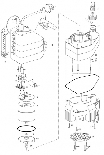 Ersatzteile GARDENA Schmutzwasserpumpe 8500 aquasensor 1797