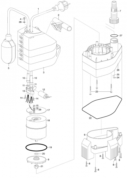 Ersatzteile GARDENA Schmutzwasserpumpe 18000 SP Inox 1798