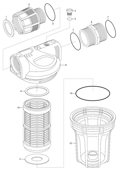 Ersatzteile GARDENA Pumpen Vorfilter 3000 1731