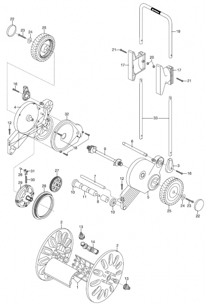 GARDENA Ersatzteile Schlauchmobil 30 roll-up 2634/2635