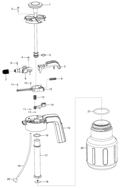 GARDENA Ersatzteile Comfort Drucksprüher 1,25 L 814