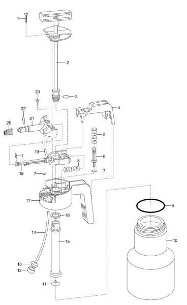 GARDENA Ersatzteile Drucksprüher 1,25 L 864