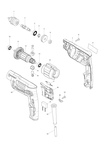 Makita Ersatzteile Bohrmaschine DP2010