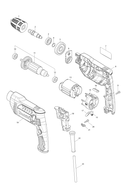 Makita Ersatzteile Bohrmaschine DP4021