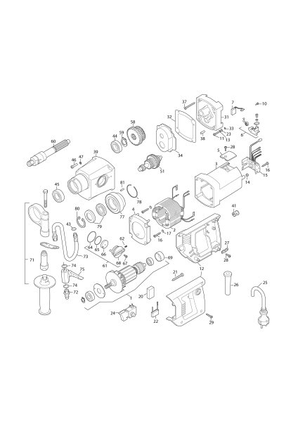 Makita Ersatzteile Diamantbohrmaschine DBM131