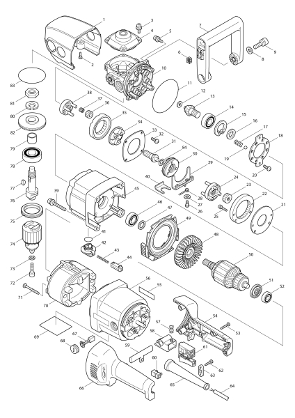Makita Ersatzteile Winkelbohrmaschine DA4031