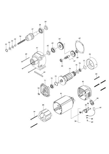 Makita Ersatzteile Magnet-Kernbohrmaschine HB350