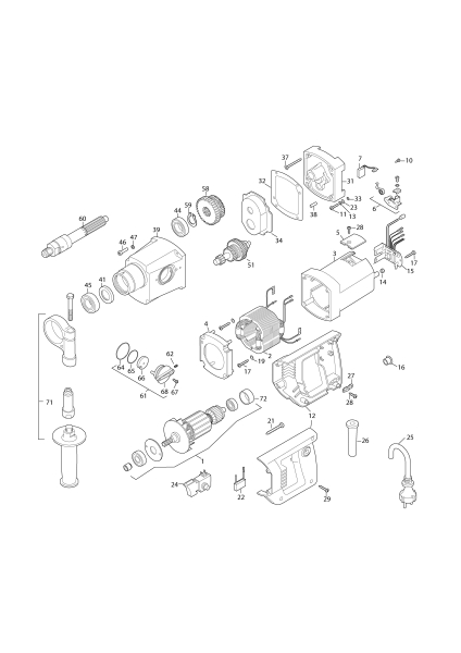 Makita Ersatzteile Diamantbohrmaschine DBM130