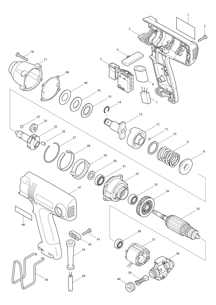 Makita Ersatzteile Schlagschrauber 6953