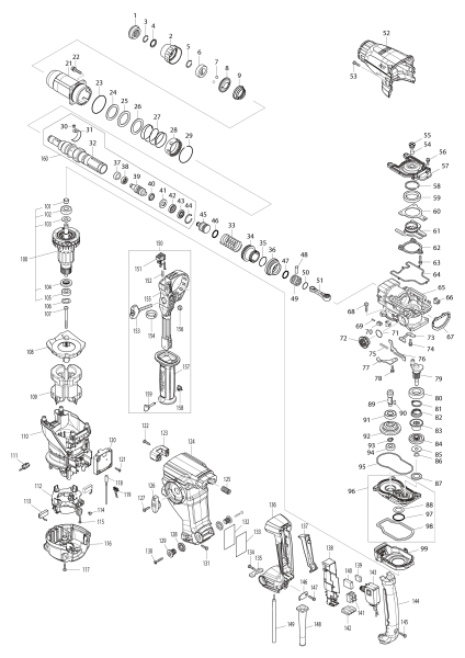 Makita Ersatzteile Kombihammer HR3011FC