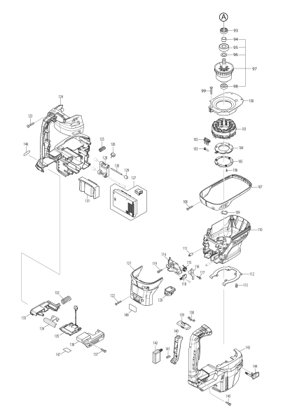 Makita Ersatzteile Akku-Kombihammer HR005G