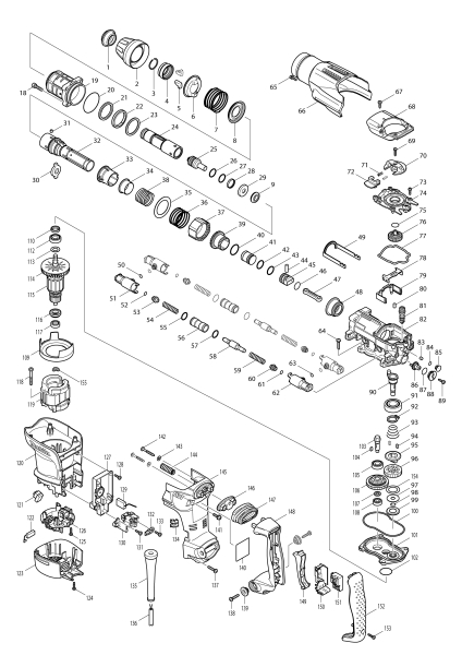 Makita Ersatzteile Kombihammer HR3541FC