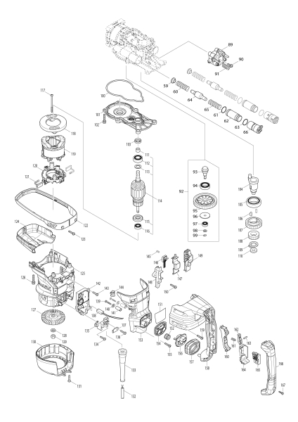Makita Ersatzteile Kombihammer HR5212C