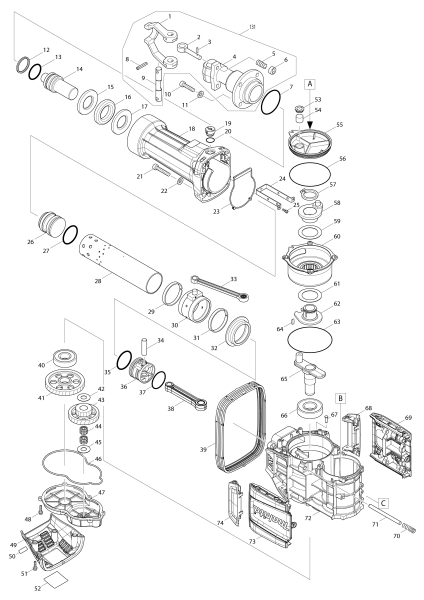 Makita Ersatzteile Stemmhammer HM1812