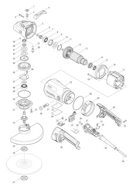 Makita Ersatzteile GA9040R GA9040R