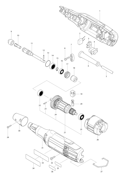 Makita Ersatzteile Geradschleifer GD0603