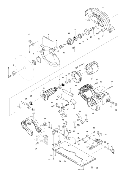 Makita Ersatzteile Handkreissäge HS7601