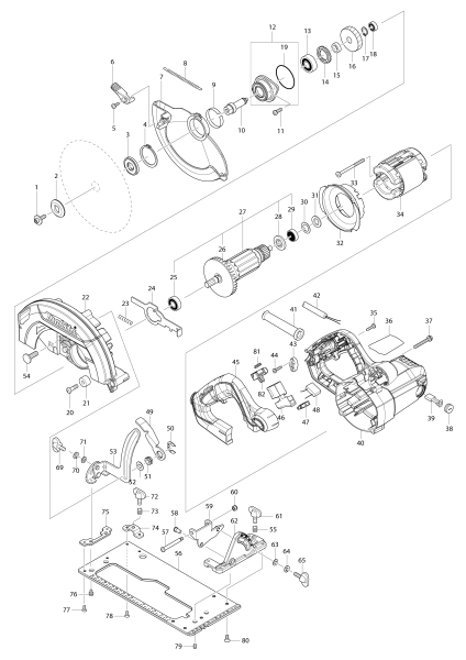 Makita Ersatzteile Handkreissäge HS7611