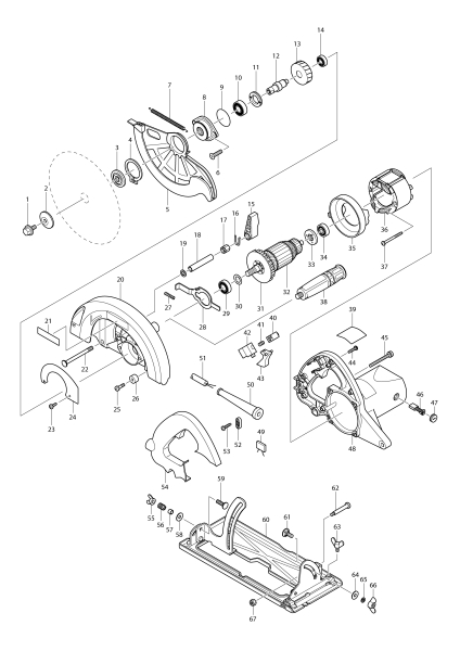 Makita Ersatzteile Handkreissäge N5900B