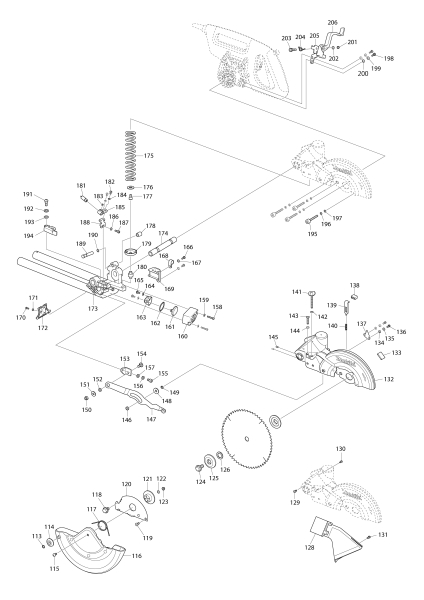 Makita Ersatzteile Kapp- und Gehrungssäge LS0815FL