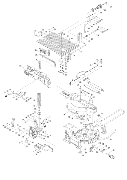 Makita Ersatzteile Tisch-/Kapp- und Gehrungssäge LH1201FL