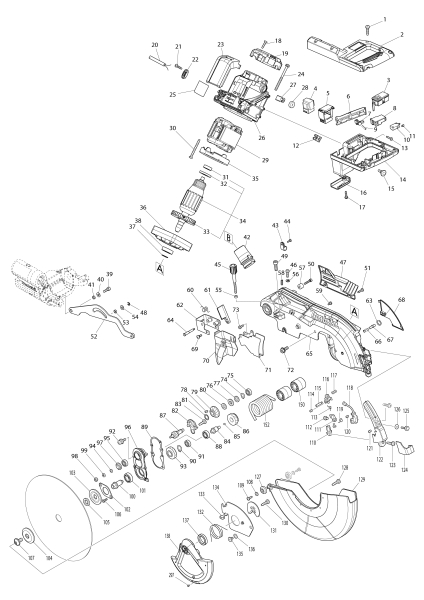 Makita Ersatzteile Kapp- und Gehrungssäge LS1219L