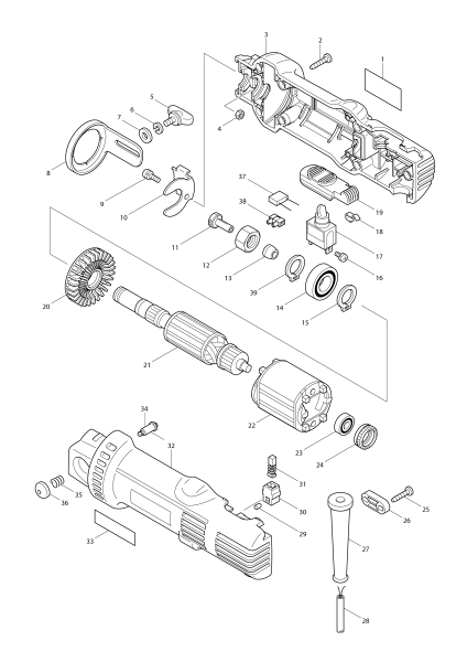 Makita Ersatzteile Rotationsschneider 3706