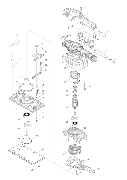 Makita Ersatzteile Schwingschleifer BO3711