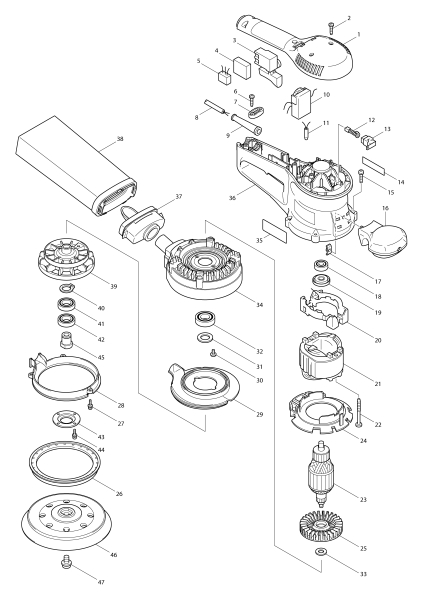 Makita Ersatzteile Exzenterschleifer BO6030