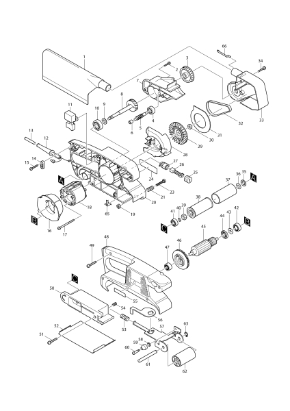 Makita Ersatzteile Bandschleifer 9910