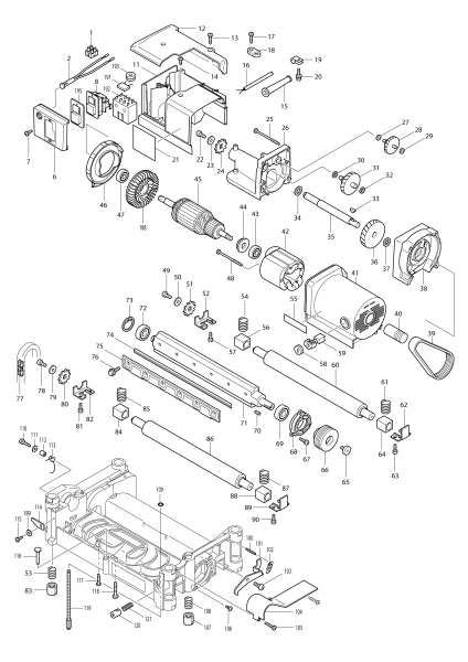 Makita Ersatzteile Dickenhobel 2012NB
