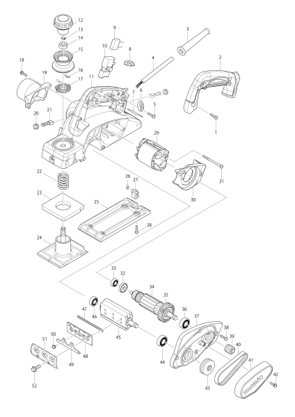 Makita Ersatzteile Falzhobel KP0800