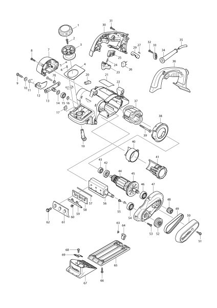 Makita Ersatzteile Falzhobel KP0810