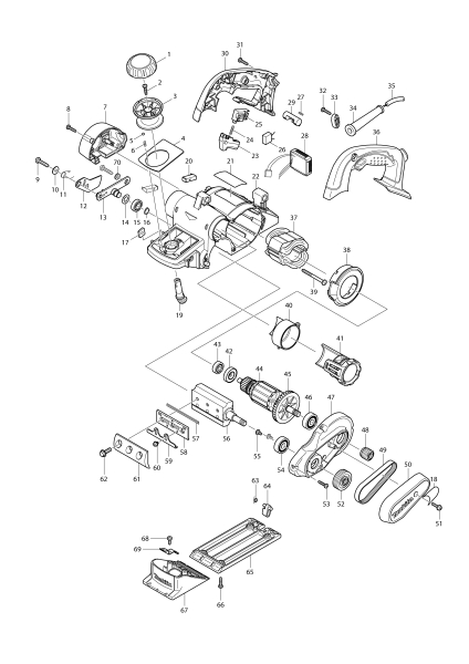 Makita Ersatzteile Falzhobel KP0810C