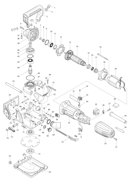 Makita Ersatzteile Nutfräse PJ7000