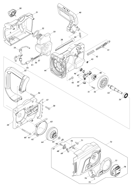 Makita Ersatzteile Elektro-Kettensäge UC3551A