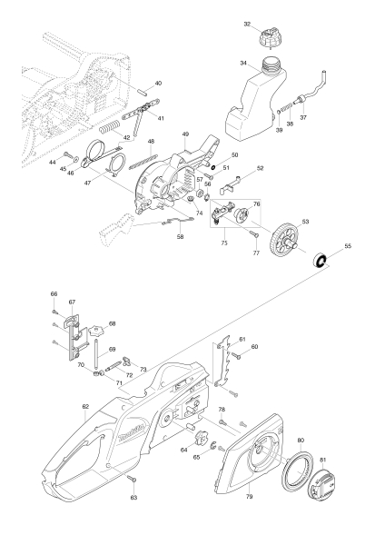 Makita Ersatzteile Elektro-Kettensäge UC4041A