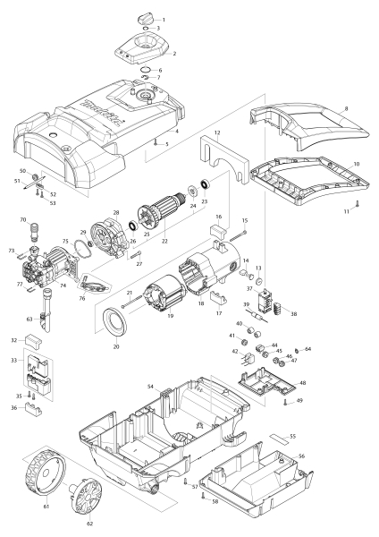 Makita Ersatzteile Elektro-Hochdruckreiniger HW1200