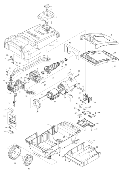 Makita Ersatzteile Elektro-Hochdruckreiniger HW1300