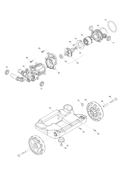 Makita Ersatzteile Akku-Hochdruckreiniger HW001G
