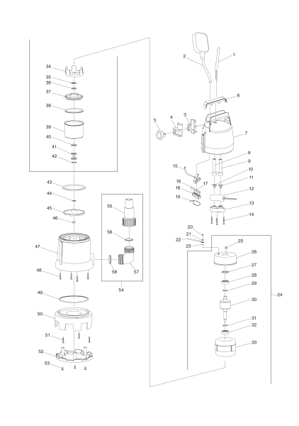 Makita Ersatzteile Elektro-Tauchpumpe PF0410