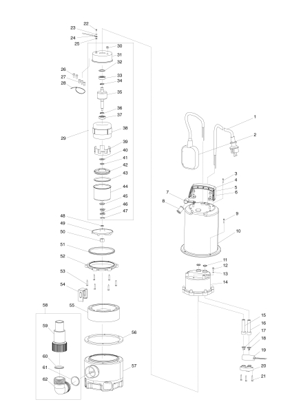 Makita Ersatzteile Elektro-Tauchpumpe PF1110