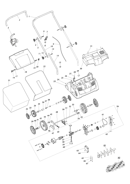 Makita Ersatzteile Elektro-Vertikutierer UV3200