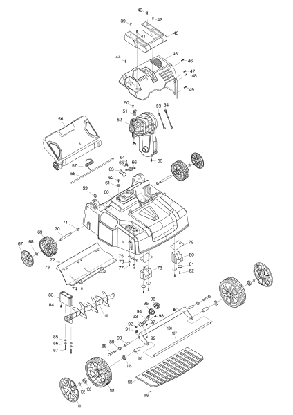 Makita Ersatzteile Elektro-Vertikutierer UV3600